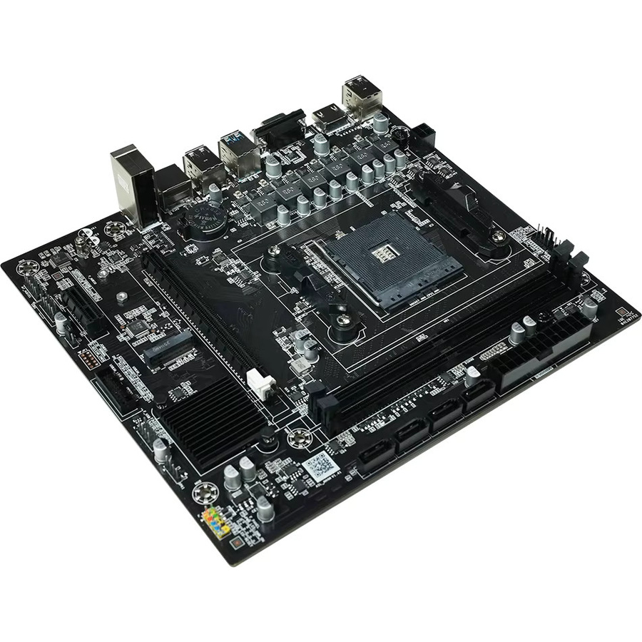 ENVINDA B450 AM4 Mainboard mit DDR4 Dual-Channel Support und M.2 NVMe SSD Slot in Schwarz - Bild 3