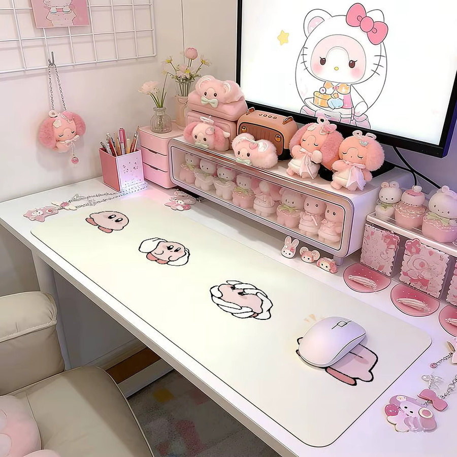 K-Kirby Star Gaming Mauspad Sakura Anime Design in Weiß - Bild 2