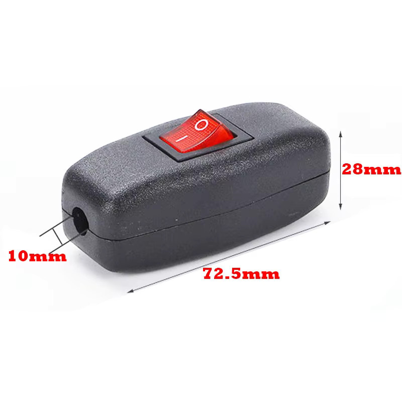 USBO Wasserdichter LED Druckknopfschalter 10A Online EIN/AUS Wippschalter in Schwarz - Bild 3