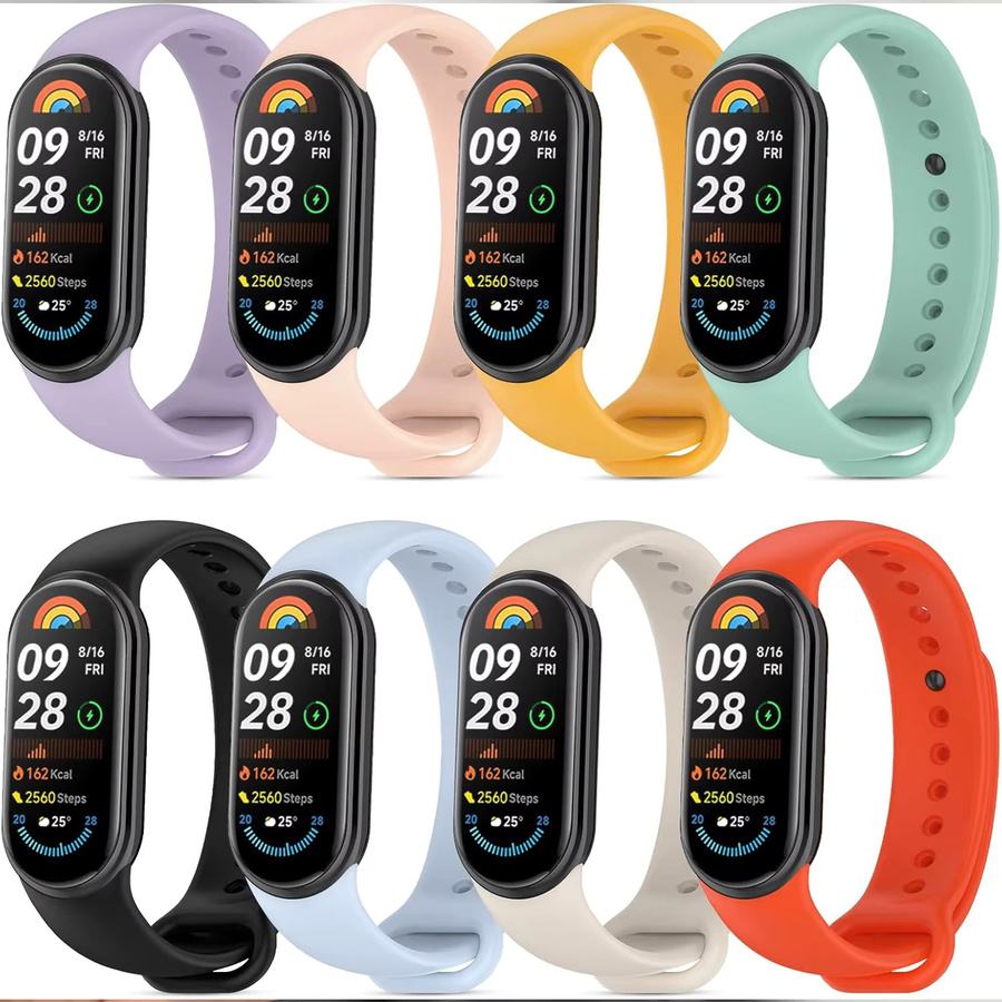 RWBANDS Uhrenarmband Silikon, Schwarz, Xiaomi Mi Band 8 9 10 - Bild 2