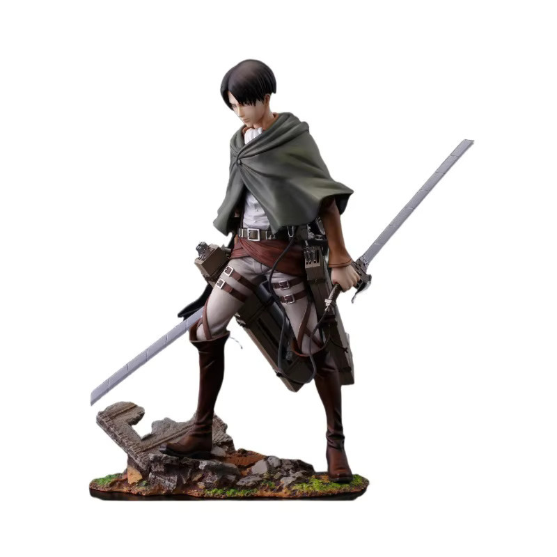 Bandai Attack On Titan Captain Levi Szenenfigur im Maßstab 1:8, Multicolor Anime-Sammelmodell für dein Desktop-Ornament - Bild 4