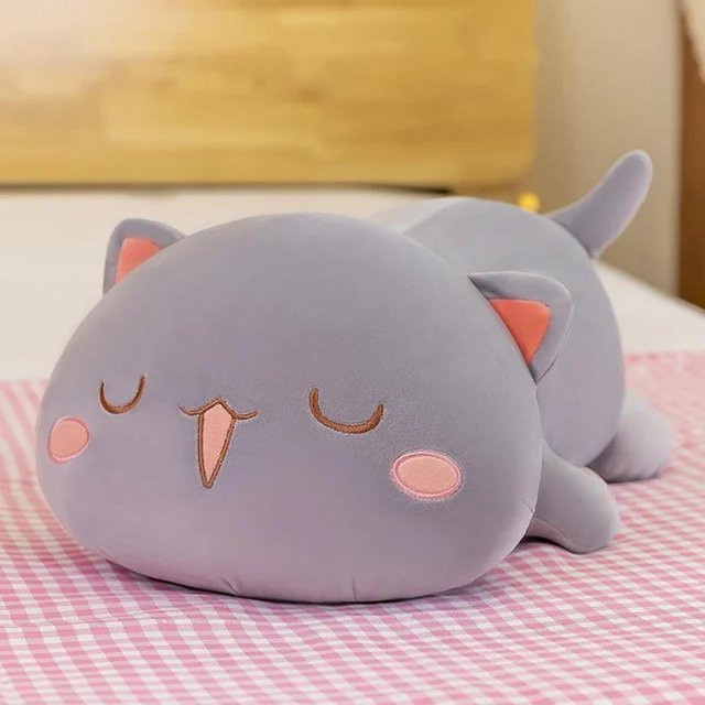 BC Pet Supplies Kawaii Mitao Katze Plüschtier, Pfirsich Katze Plüschpuppe, 40cm - Bild 1