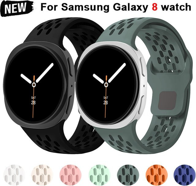 KILPILLS Uhrenarmband Silikon, Schwarz, Unisex, Samsung Galaxy Watch 8 - Bild 1