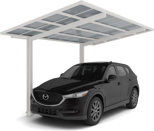 Ximax Einzelcarport Linea Typ 80 in Weiss, B/T: 272,6 x 495,4 cm - Bild 1