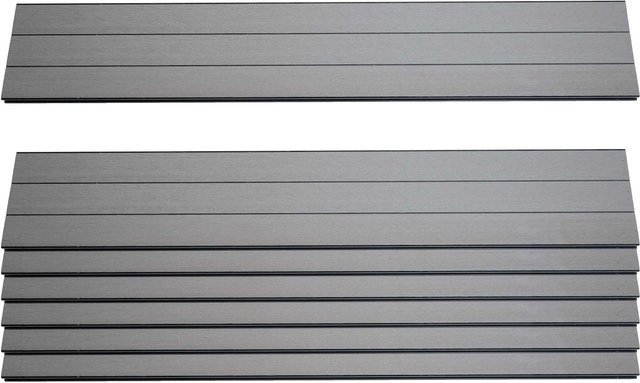 7er Set WPC-Sichtschutzlatten Savoie Grau, ca. 1qm, Höhe: 90 cm - Bild 1