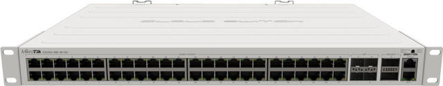 MikroTik CRS354-48G-4S+2Q+RM Network Switch L3 mit 48 x 10/100/1000 Ethernet/LAN, 4 x 10 Gigabit SFP+ und 2 x 40 Gigabit QSFP+ in Grau und Weiß - Bild 1