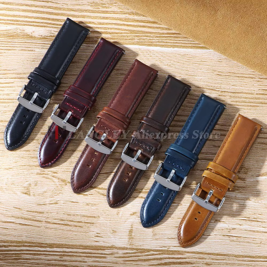 Uhrenarmband Echtleder, Braun, Unisex - Bild 2