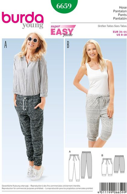 Burda Schnittmuster Nr. 6659 Relax-Hosen - Bild 1