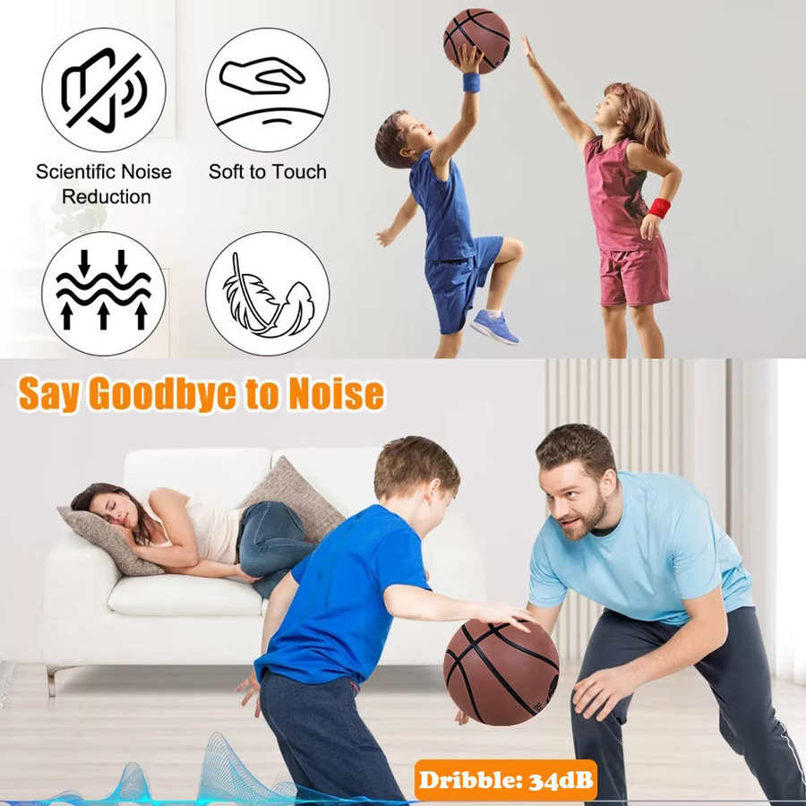 Hambo Mute Bounce Basketball Ball, Braun - Bild 1