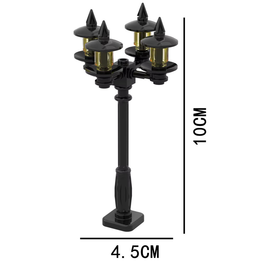 BRICKPANDA Stadt Serie Straßenlaterne Halloween Fledermaus Lampe DIY Bausteine Set in Schwarz - Bild 2