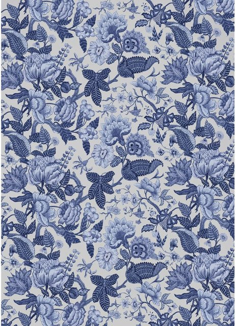 Sanders & Sanders Fototapete Blumen Blau Vlies B: 200 cm x H: 280 cm - Bild 1