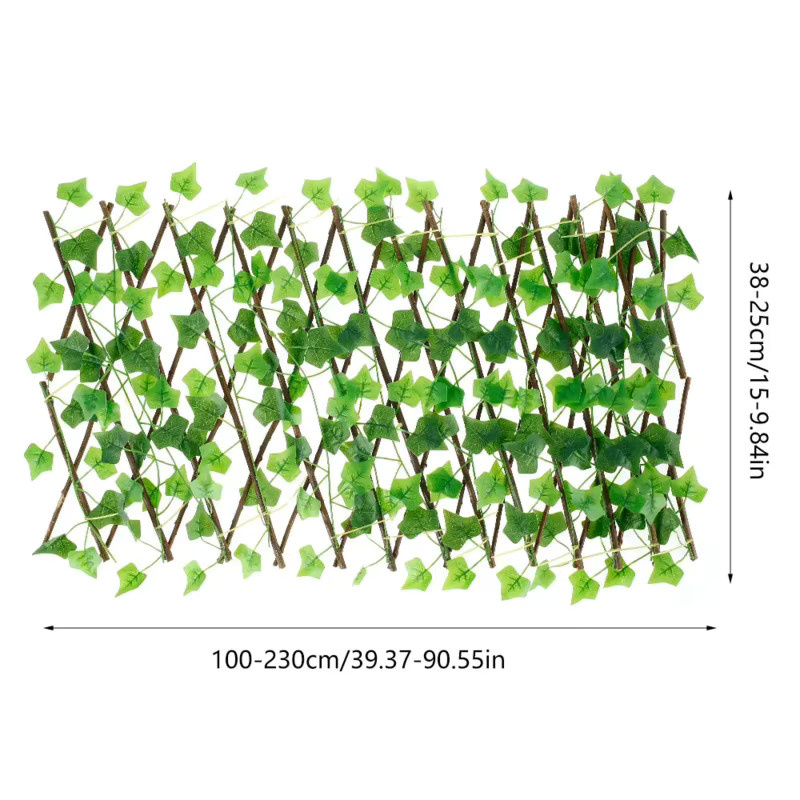 Künstliche Efeu-Hecke als expandierender Sichtschutz aus Kunststoff in Grün, B/H: 100 x 38 cm - Bild 3