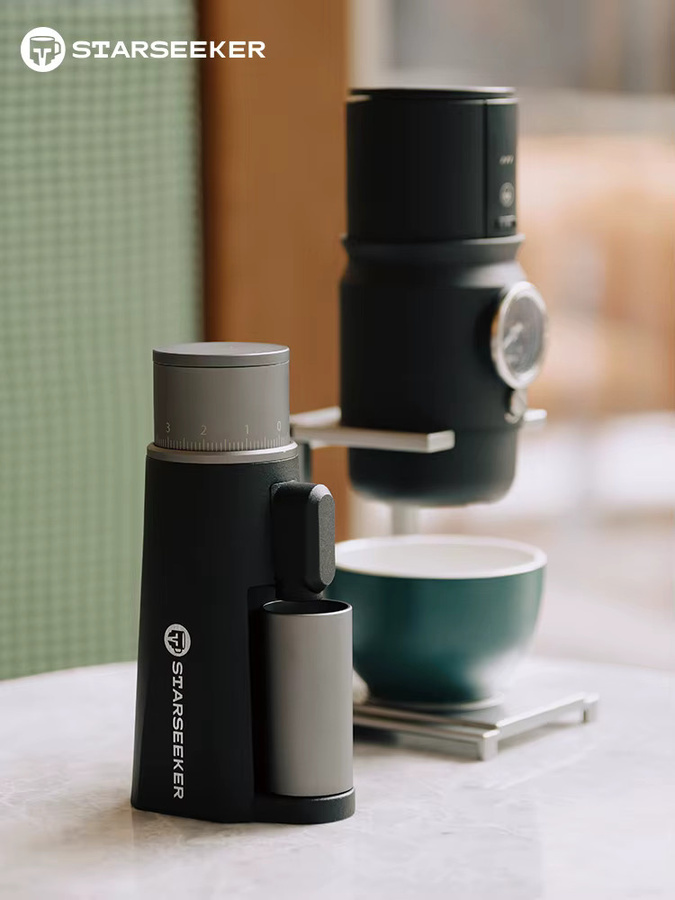 STARSEEKER EDGE Mini Elektrische Kaffeemühle mit 38mm Metall-Kegelmahlwerk, stufenlos einstellbar, Typ-C, für Zuhause und Outdoor, in Schwarz oder Weiß - Bild 5