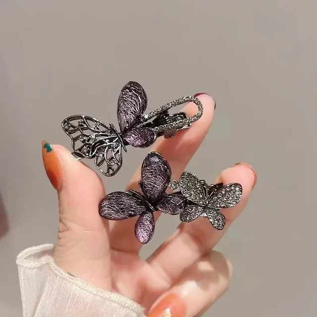 HIYAYZ Haarspange Schmetterling mit Strass, Damen - Bild 1