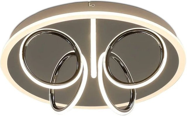 NETTLIFE LED Deckenleuchte aus Metall in Silber, rund, Durchmesser: 43 cm - Bild 1