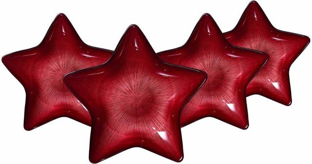Ritzenhoff & Breker Dinner Plate Starlight Teller 4er Set Multicolor Rot Durchmesser: 29 cm - Bild 1