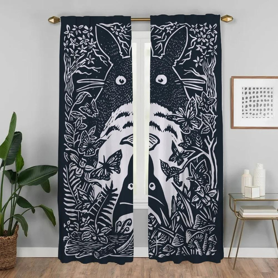 Motivfreie Verdunkelungsvorhänge für Innenräume im modernen Stil, 2 Stück, Breite: 50 cm, Höhe: 70 cm - Bild 1