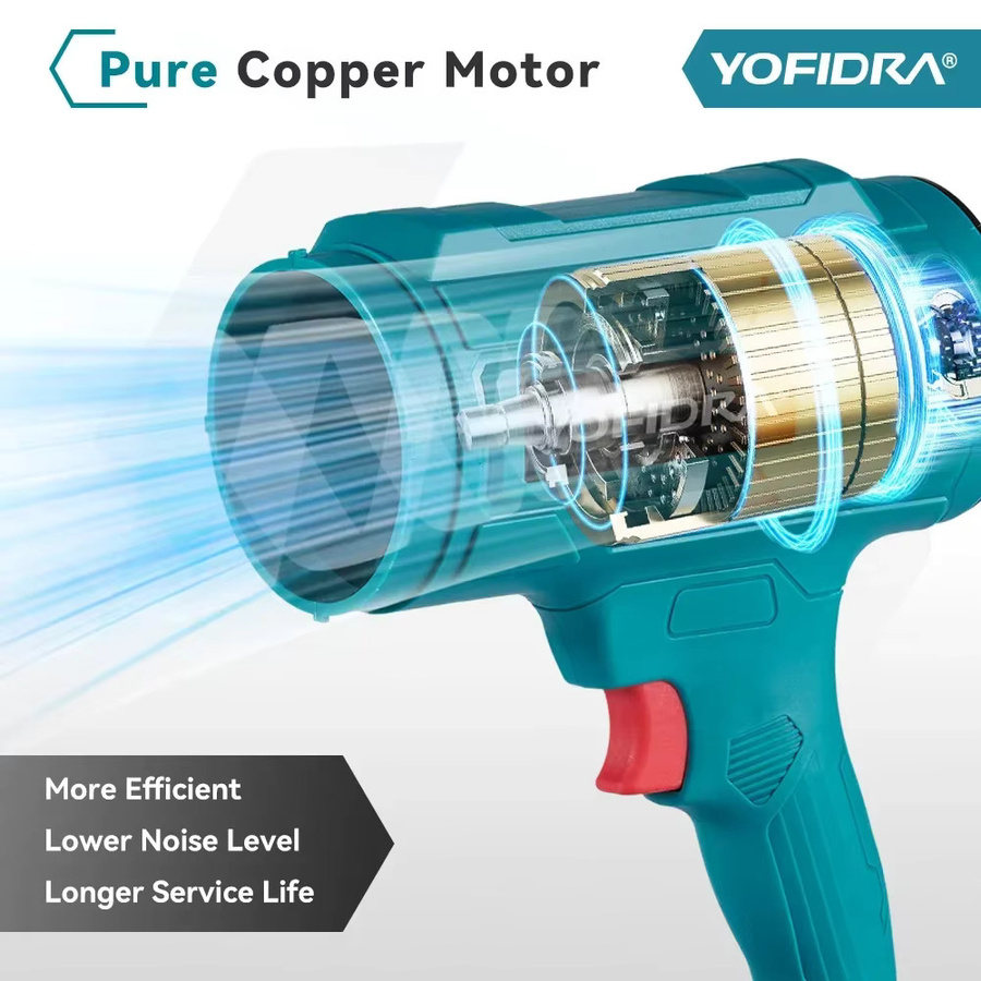 YOFIDRA Elektrisches Turbo Gebläse Handheld Luftpistole für Makita 18V Akku zum Trocknen und Reinigen von Auto, Schnee und Staub - Bild 3