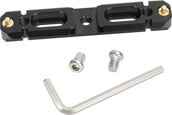 HDRig NATO-Schiene 100 mm in Schwarz mit Sicherheitsnadel, Kaltschuh-Adapter und 1/4 Zoll-20 Zubehörhalterung für deinen DIY-Kamerakäfig - Bild 1