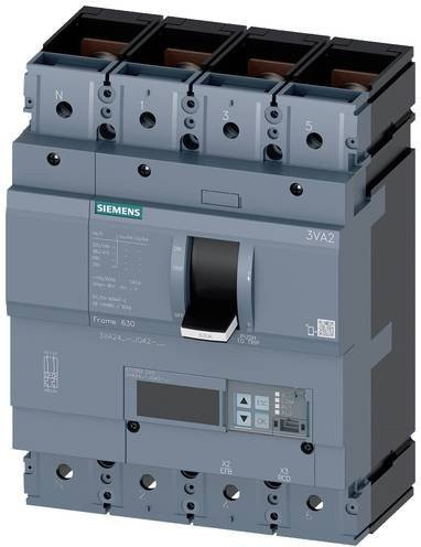 Siemens 3VA2463-5JQ42-0AA0 Leistungsschalter in Grau mit einem Einstellbereich von 250 - 630A und einer maximalen Schaltspannung von 690 V/AC - Bild 1