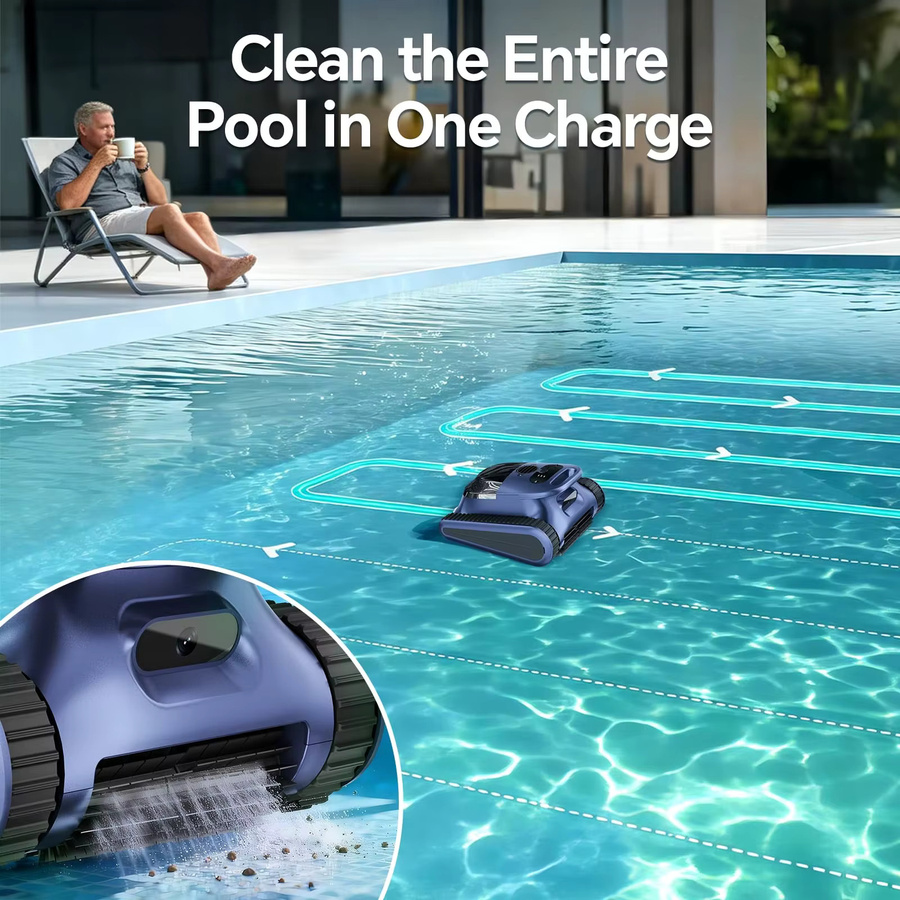 Seauto Crab Pro Roboter-Poolsauger in Blau für Wände und Böden bis 2000 Quadratfuß - Bild 3