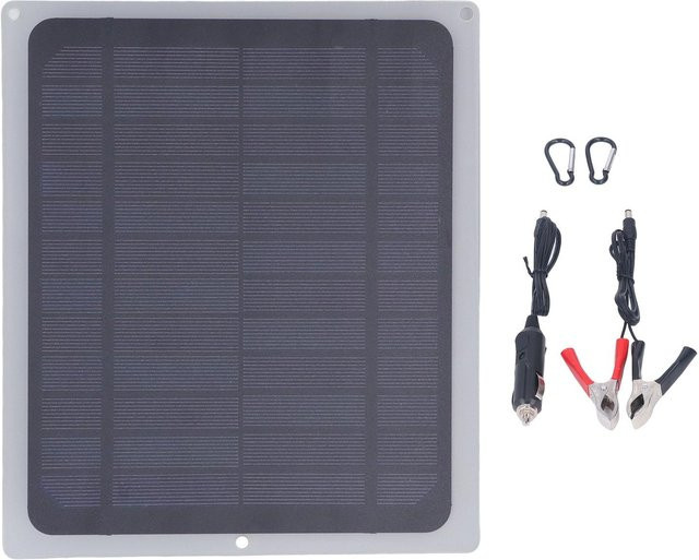 CosyHome Mini Solar Panel 12V 10W Monokristallines USB-Solarpanel-Ladegerät mit Anti-Reverse-Charging und USB-C Anschluss in Grau - Bild 1