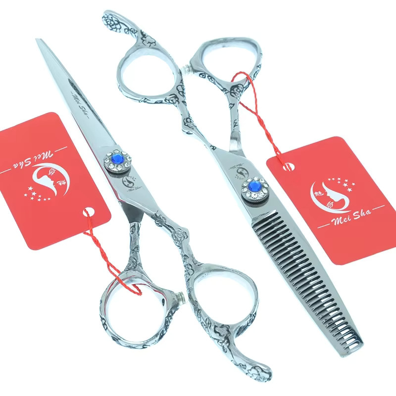 Meisha Effilierschere Set, 6,0 Zoll, Professionell - Bild 2