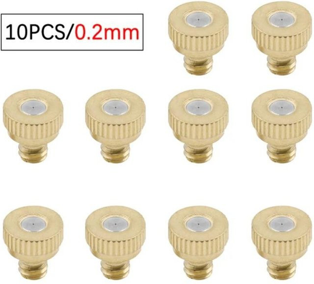 20 Stück Wassersprühdüsen aus Messing für Außenkühlsysteme und Vernebelung in Gold von LanZhong Tool - Bild 1