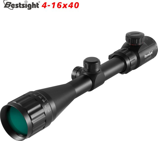 AOE Optik Jagdvisier 4-16X40 Zielfernrohr mit beleuchtetem Rot-Grün Punkt für Jagd und Airsoft in Schwarz - Bild 1