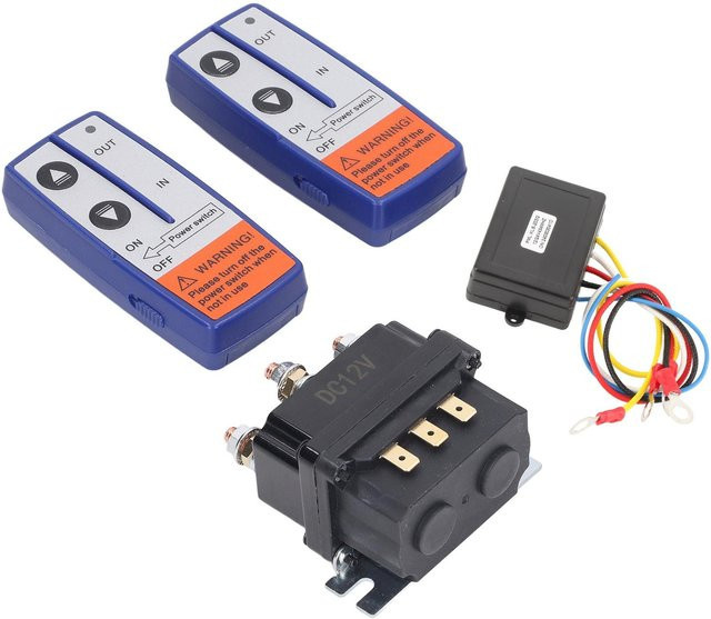 12V 250A Windenrelais-Kit mit Fernbedienung und Relais-Schützschalter für Industriefahrzeuge in Multicolour - Bild 1