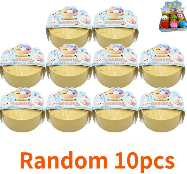 Discover Intime Regenbogenfarbene Knödel Squishy Blind Box mit Dampfgarer, Stressabbau-Spielzeug - Bild 1