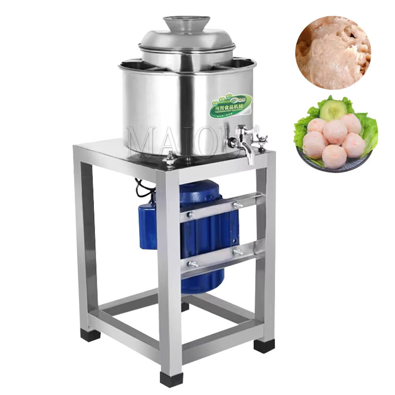 Elektrische Fleischwolf-Maschine von Maiou aus Edelstahl in Silber zur automatischen Herstellung von Fleischbällchen für Schweinefleisch und Rindfleisch - Bild 2