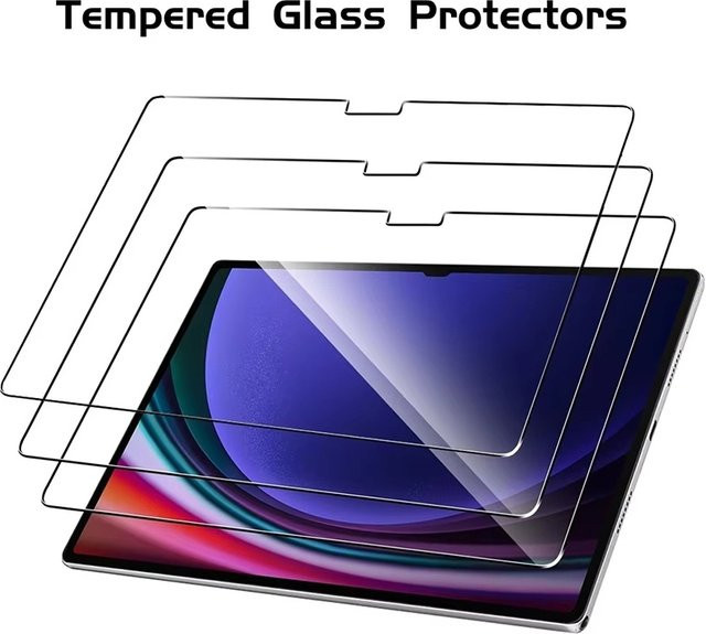 KAFNHCKA Panzerglas Displayschutzfolie für Samsung Galaxy Tab S9 FE Plus, Galaxy Tab A8, A9 Plus, S7 FE und S8 Plus, transparent, kratzfest und HD-Qualität - Bild 1