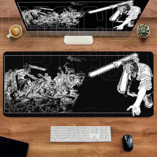 Chainsaw Man XXL Mauspad Anime Reze und Makima Design Gaming Schreibtischmatte Multicolor B/T/H: 80 x 30 x 0,2 cm - Bild 1
