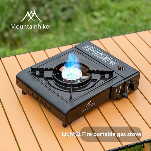 CAMPINGMOON Tragbarer Kassettenherd für Outdoor und Camping in Schwarz - Bild 1