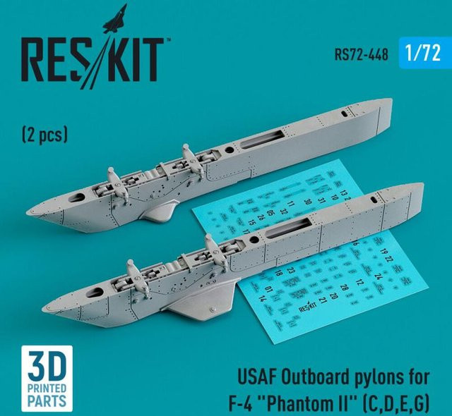 ResKit Models USAF Outboard pylons for F-4 Phantom II (C,D,E,G), 2-teiliges Set - Bild 1