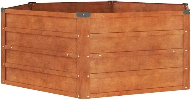 Furnicato Hochbeet aus Cortenstahl in Braun, B/T/H: 129 x 129 x 45 cm - Bild 1