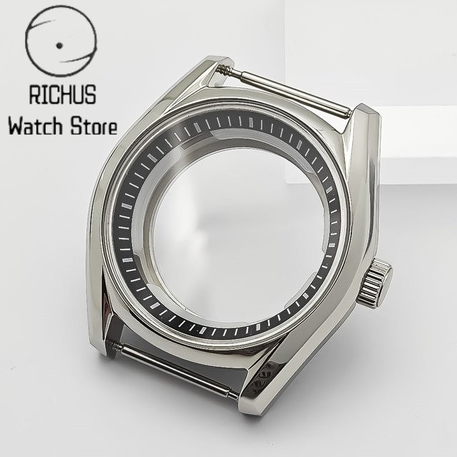 RICHUS Uhrengehäuse, Edelstahl, Silber, 40 mm, Saphirglas, Unisex - Bild 1