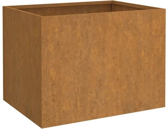 vidaXL Pflanzkübel aus Cortenstahl in Braun, B/T/H: 62 x 47 x 46 cm - Bild 1