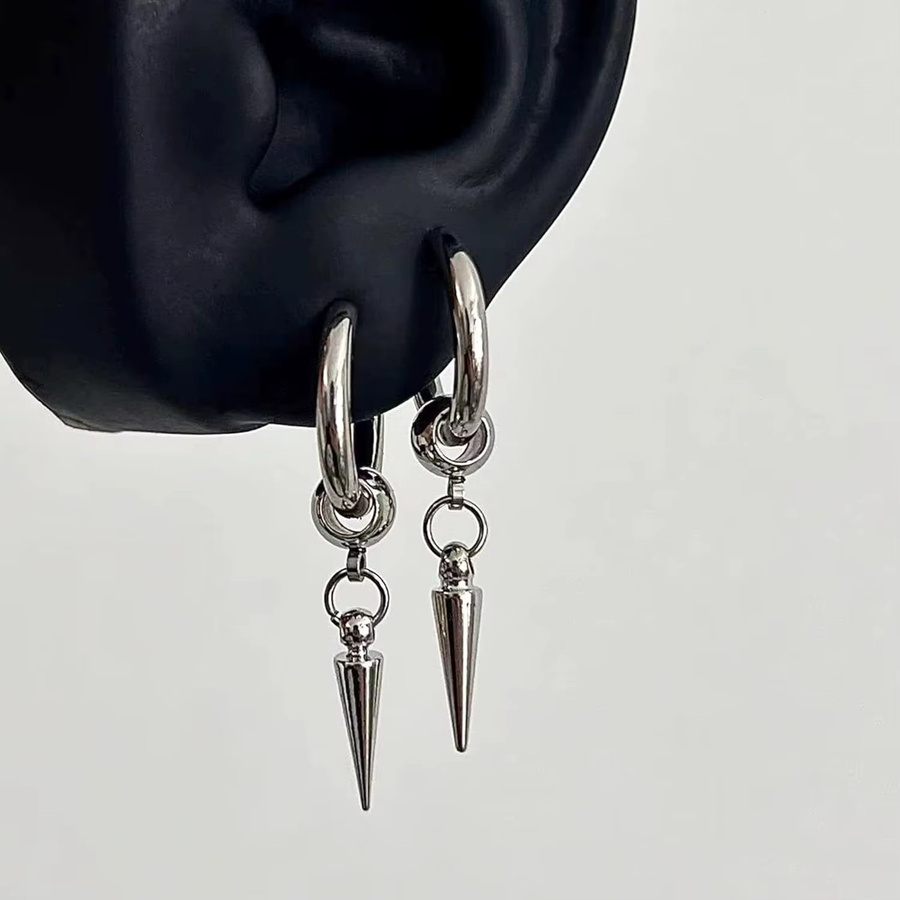 RUIYI Creolen Edelstahl, Silber, Unisex - Bild 4