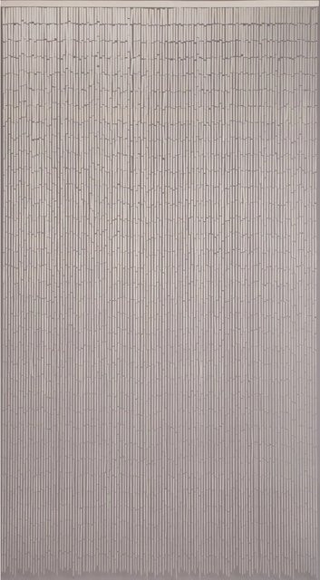 CONACORD Dekorationsvorhang UNI XL aus Chenille und Bambus, Weiß, B/H: 120 x 220 cm - Bild 1