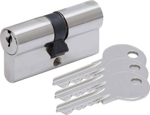 BASI G121 Profil-Doppelzylinder Silber 30/35 mm Gleichschließend inkl. 3 Zylinderschlüsseln - Bild 1