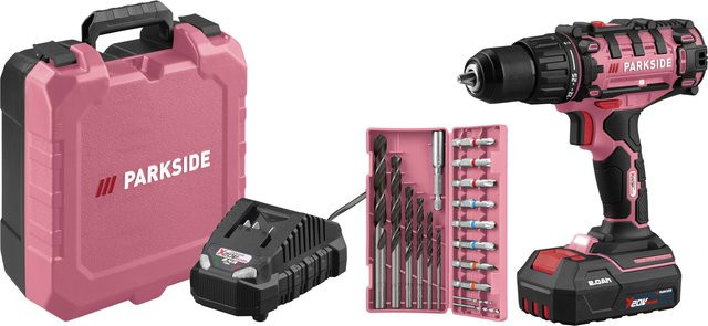 Parkside Akku-Bohrschrauber Limited Edition PABS 20-Li G8 in Pink inklusive Akku und Ladegerät - Bild 1