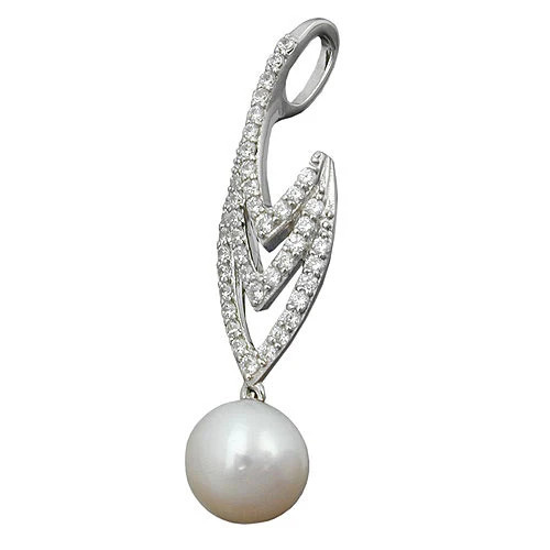 Colfem Anhänger 925 Silber, Zirkonia, Perle - Bild 1