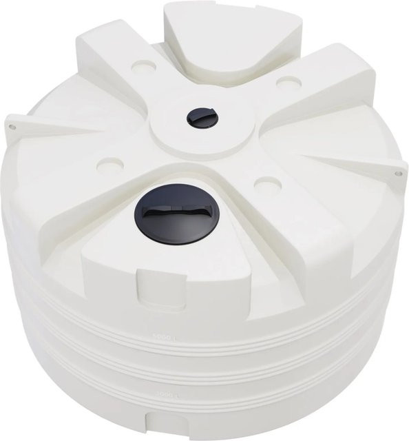 KMND Trinkwasser Wassertank Cistern aus Polyethylen (PE), Weiß, Volumen: 5000 l, Höhe: 230 cm, Breite: 230 cm, Tiefe: 143 cm - Bild 1