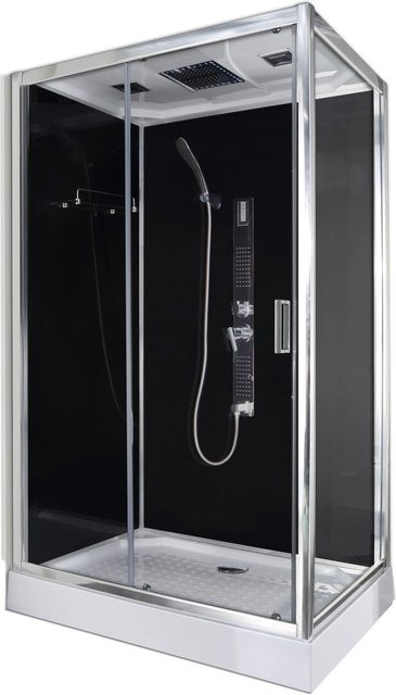 Sanotechnik Komplettduschkabine Trend 3 in Chrom-Optik und Schwarz, B: 120 cm, H: 210 cm - Bild 1