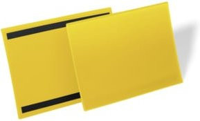 Durable Magnetische Kennzeichnungstasche A4 quer in Gelb und Transparent - Bild 1