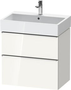 Duravit Waschtischunterschrank D-Neo in Weiß Hochglanz, Wandhängend, B: 68,4 cm, T: 44,2 cm, H: 62,5 cm - Bild 1