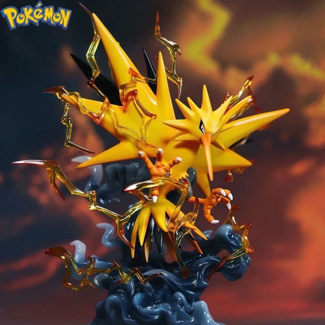 Bandai Pokemon Zapdos Actionfigur aus PVC in Gelb, Höhe: 15,5 cm - Bild 1