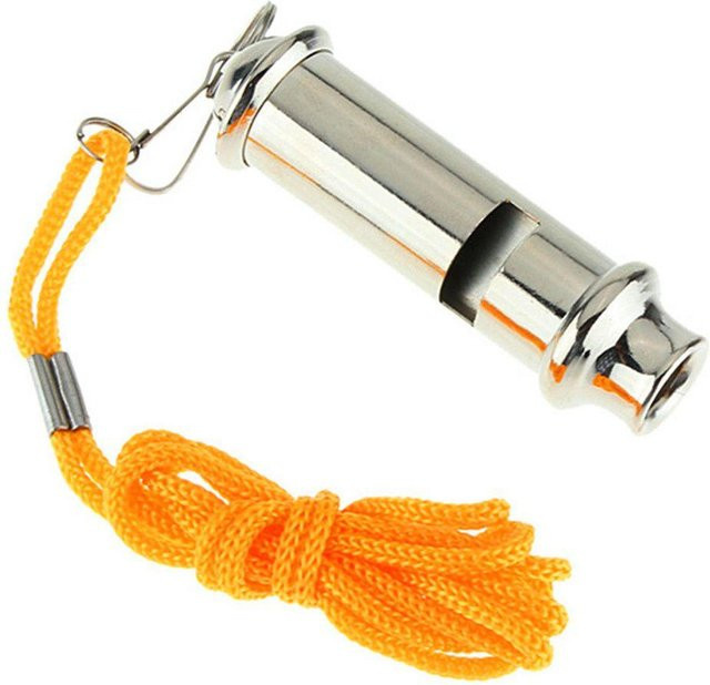 Halskette mit Pfeife, Silbernes Metall, Unisex - Bild 1